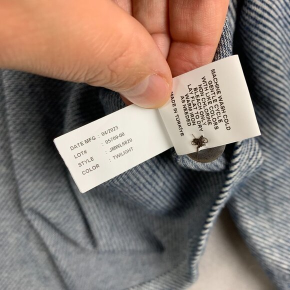 Johnnie-O Mens Carl Stretch Knit Flannel Lodge Shirt XL Twilight Blue Striped - Picture 8 of 9